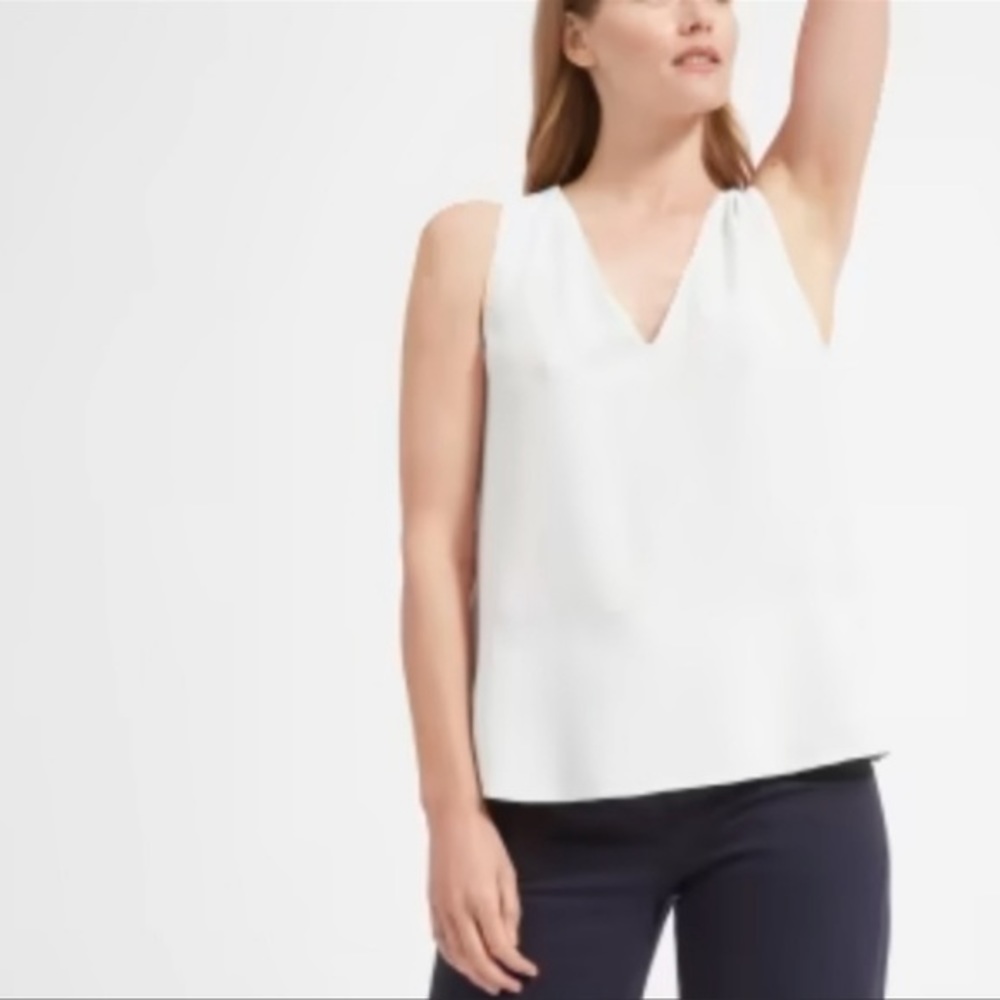Everlane Double Layer Silk Sleeveless Top